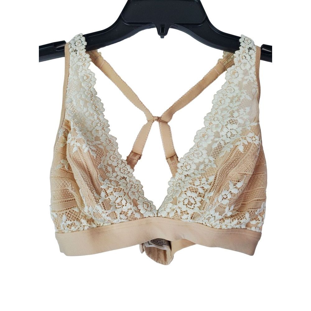 Wacoal Embrace Lace Wire-Free Bralette Women's‎ Size 36 Beige Convertible